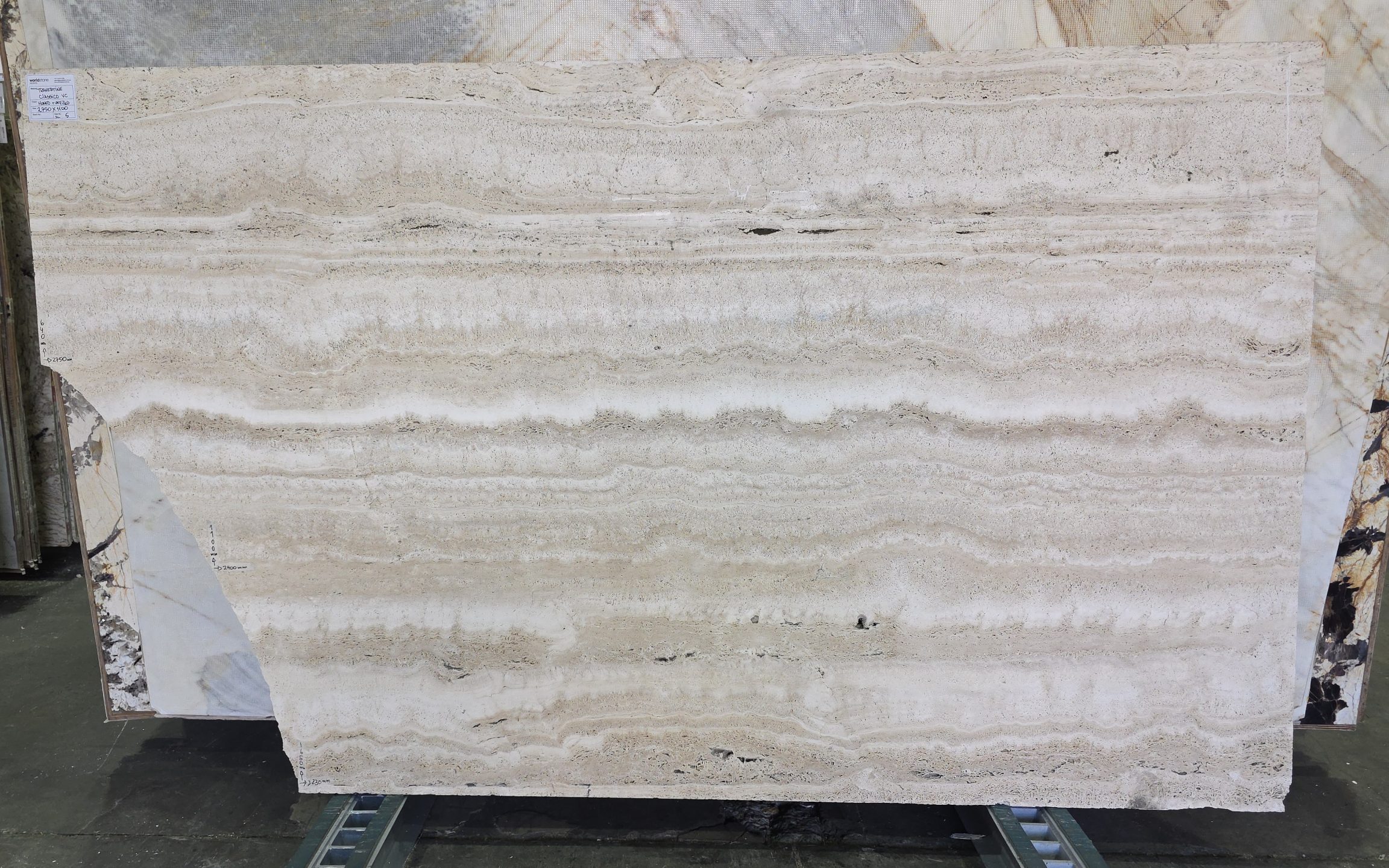 Worldstone Travertine Classico VC 30mm thickness slab #5